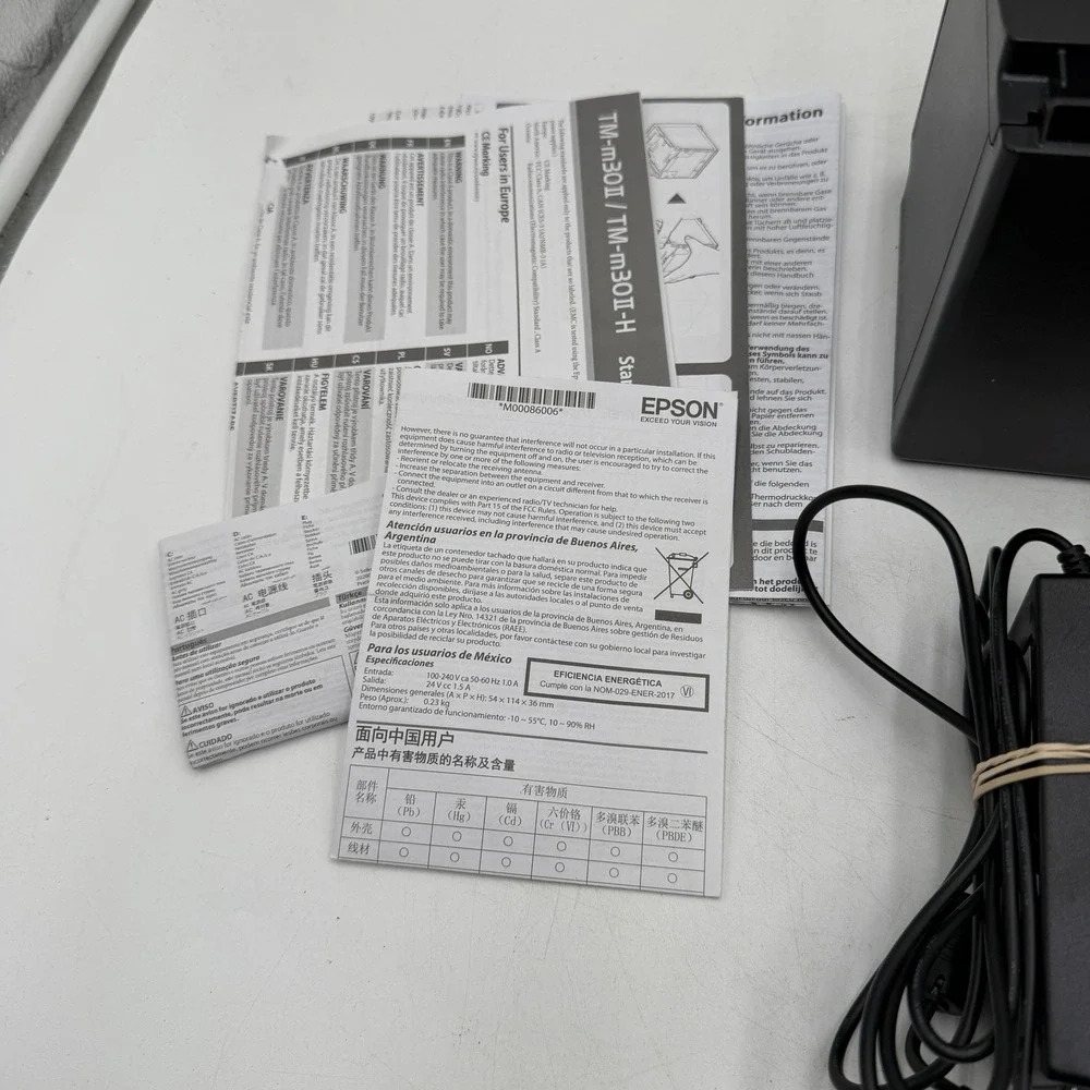 Epson M362A TM-m30II Thermal Receipt Printer POS Tested